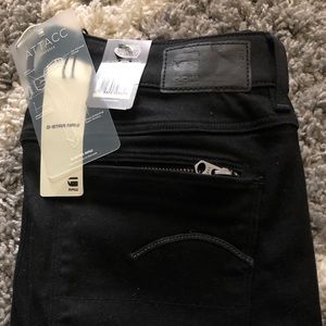 Black G Star Mid-Straight Jeans